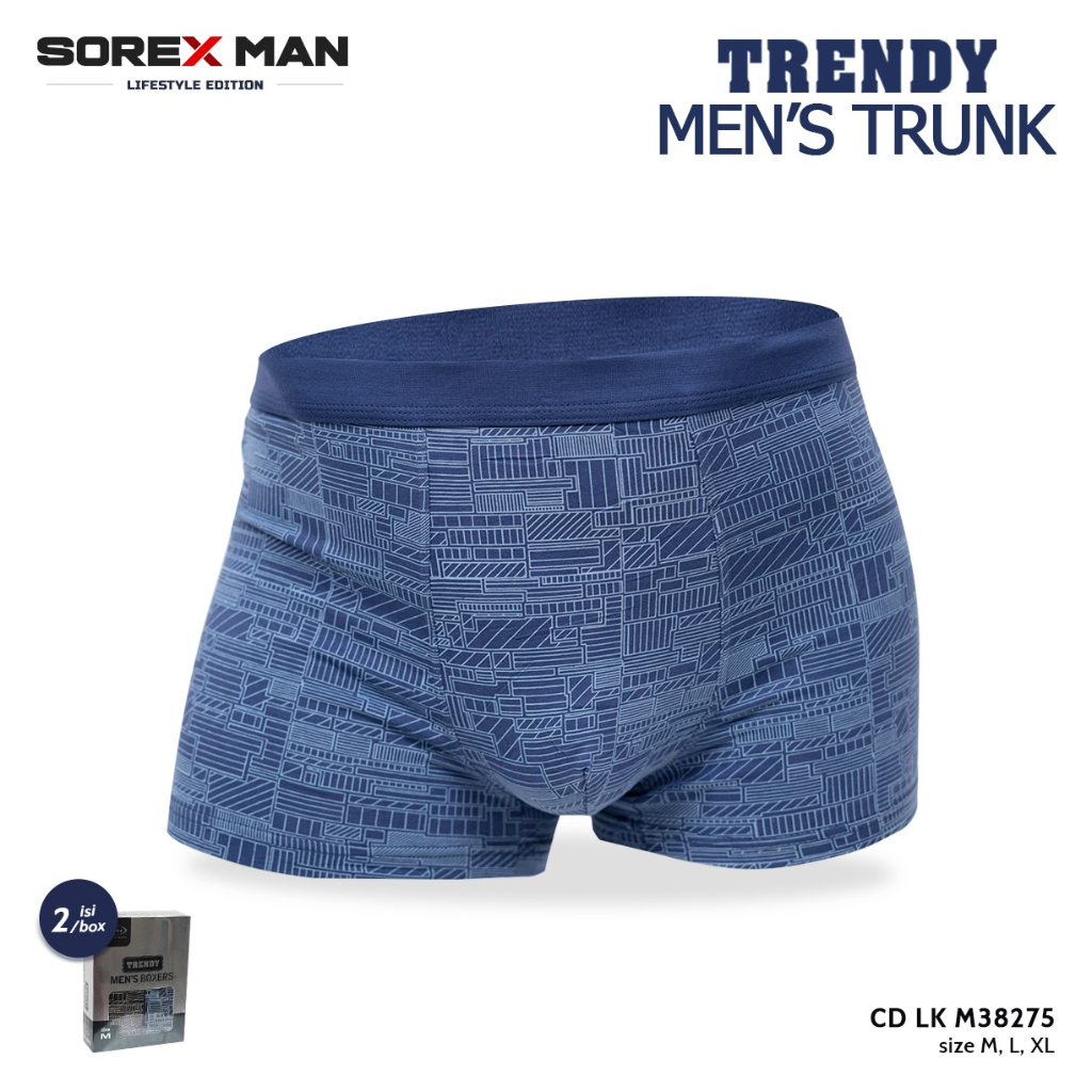 Jual 1 Kotak Isi 2 Pcs Sorex Man CD Trendy Men S Trunk Boxer Katun