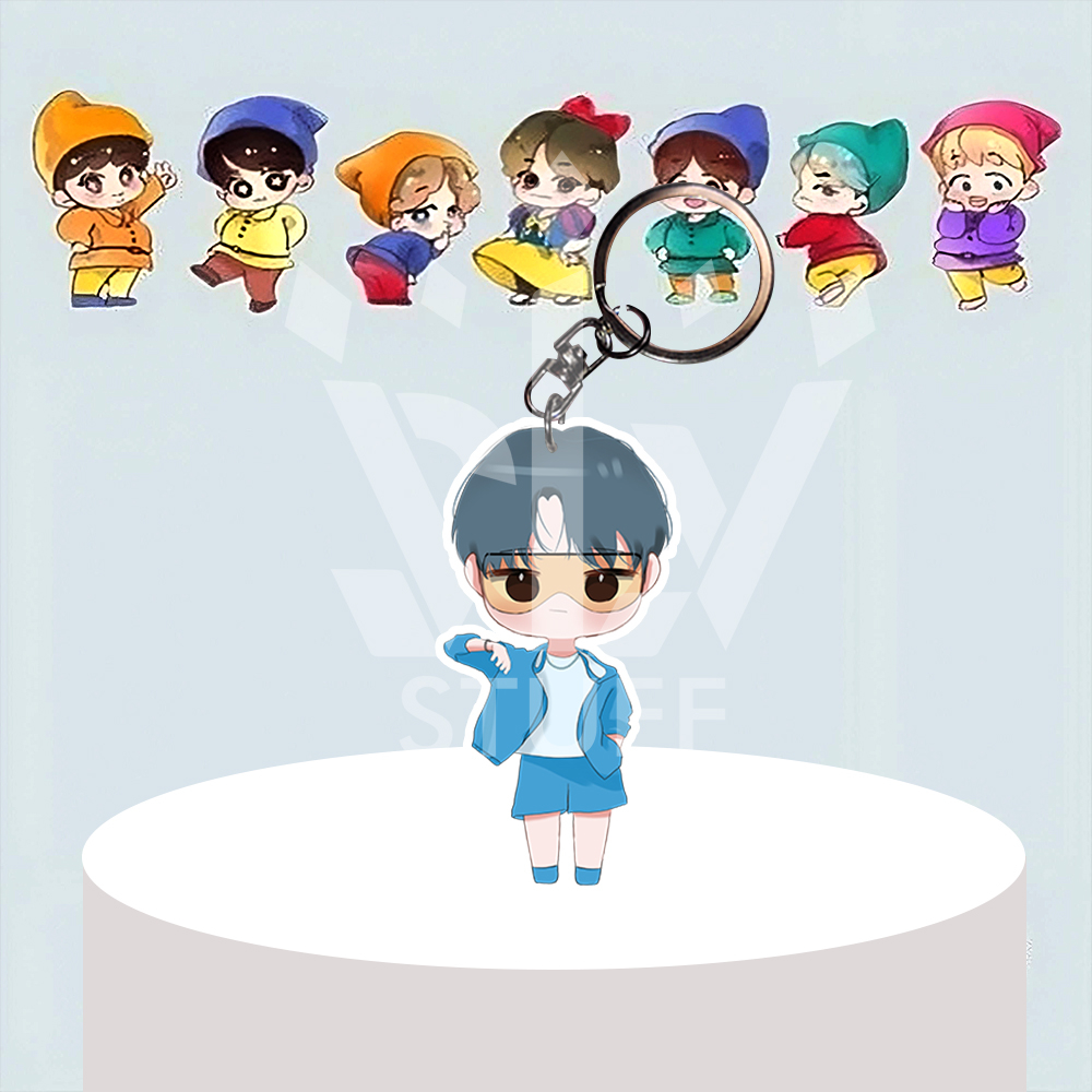 Jual Gantungan Kunci HP Chibi BTS Jungkook Ganci Akrilik Keychain