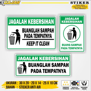 Jual Stiker Jagalah Kebersihan Harga Terbaik Termurah November