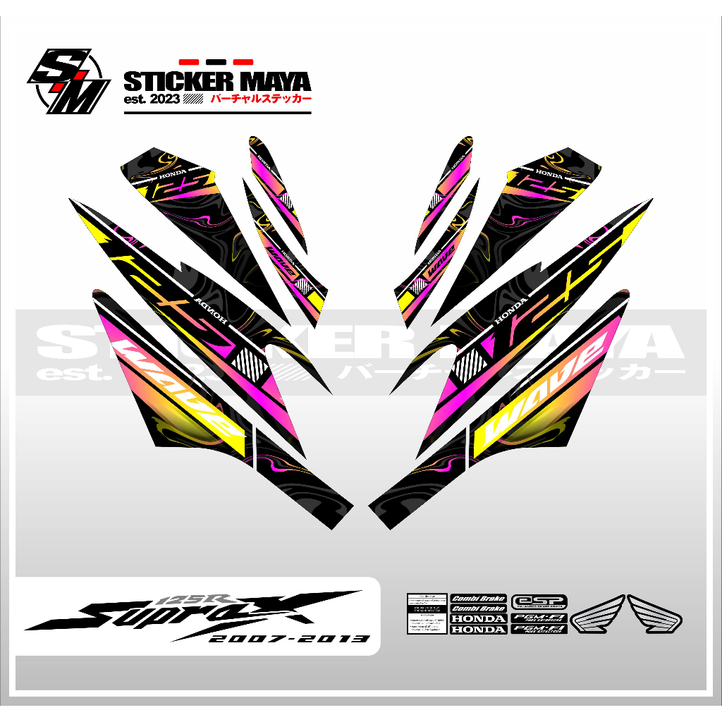 Jual Sticker Striping Supra X S Cw Sw Baru Stiker Supra