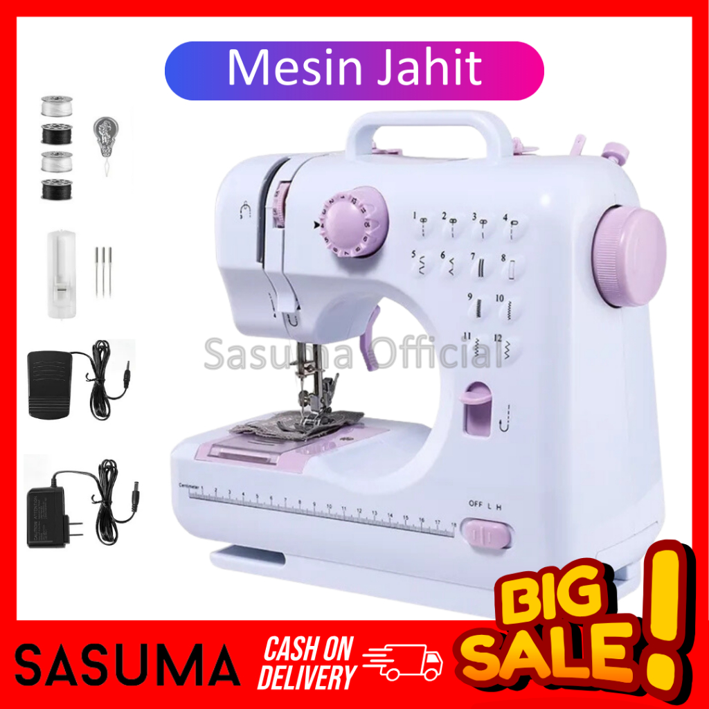 Jual Mesin Jahit Mini Portabel 505A 12 Stitch Pola 1 Mesin Jahit