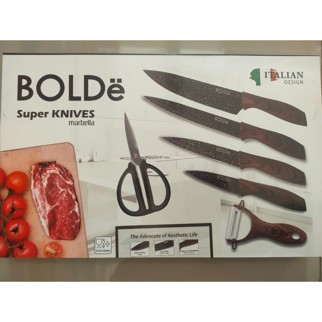 Jual Bolde Super Knives Marbella Pisau Set Pcs Shopee Indonesia