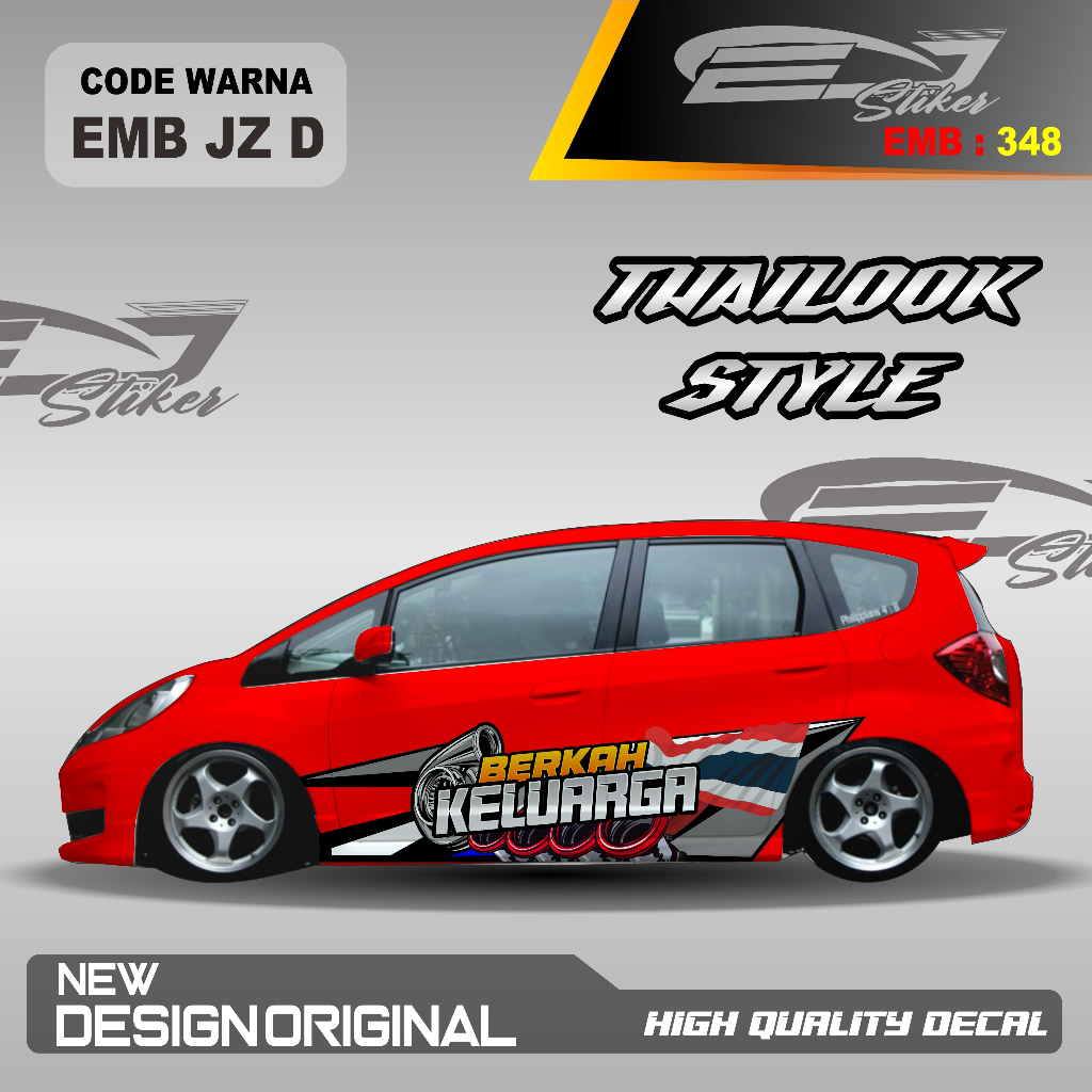 Jual STIKER UPDATE MOBIL JAZZ BRIO SIGRA YARIS SWIFT STIKER CUSTOM