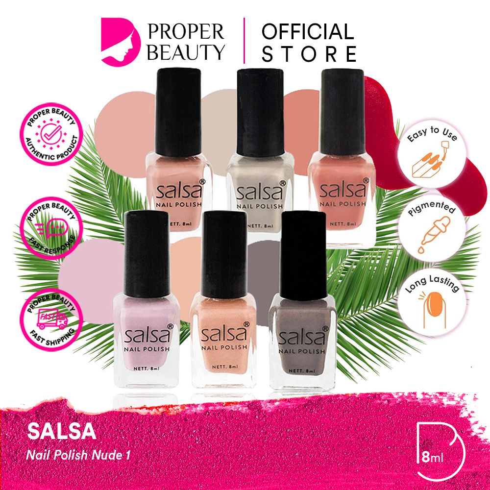 Jual SALSA Nail Polish Nude 1 Indonesia Cat Kuku Nude 2 Glam