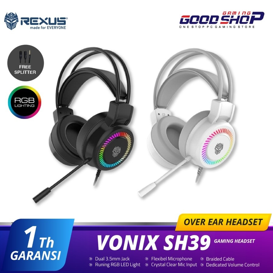 Jual Rexus Headset Gaming Vonix Sh Free Splitter Shopee Indonesia