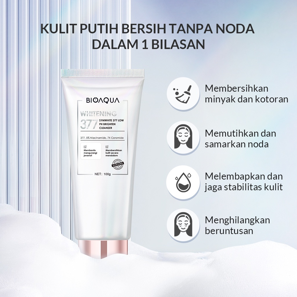 Jual Bioaqua Facial Wash Symwhite Low Ph Brightening Cleanser Sabun