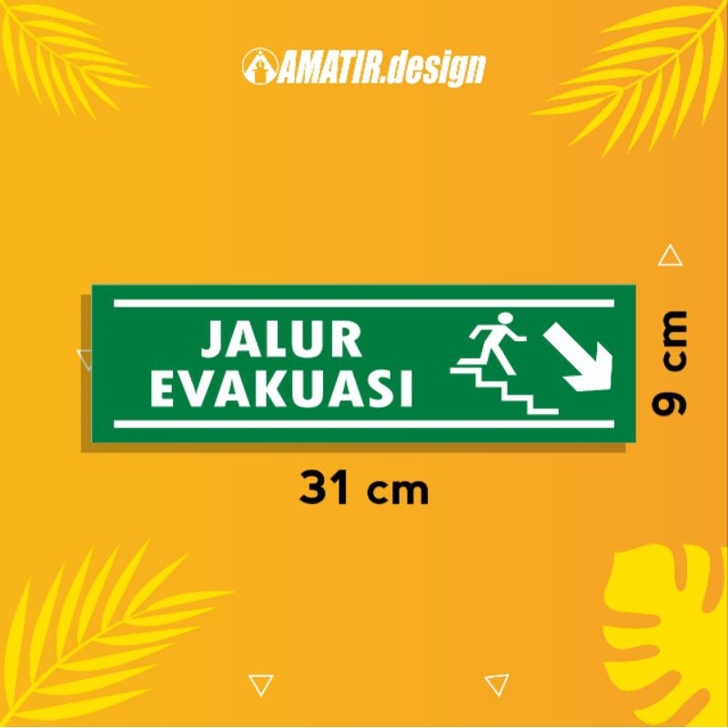 Jual STIKER TITIK KUMPUL STIKER JALUR EVAKUASI Bahan Vinyl Laminasi