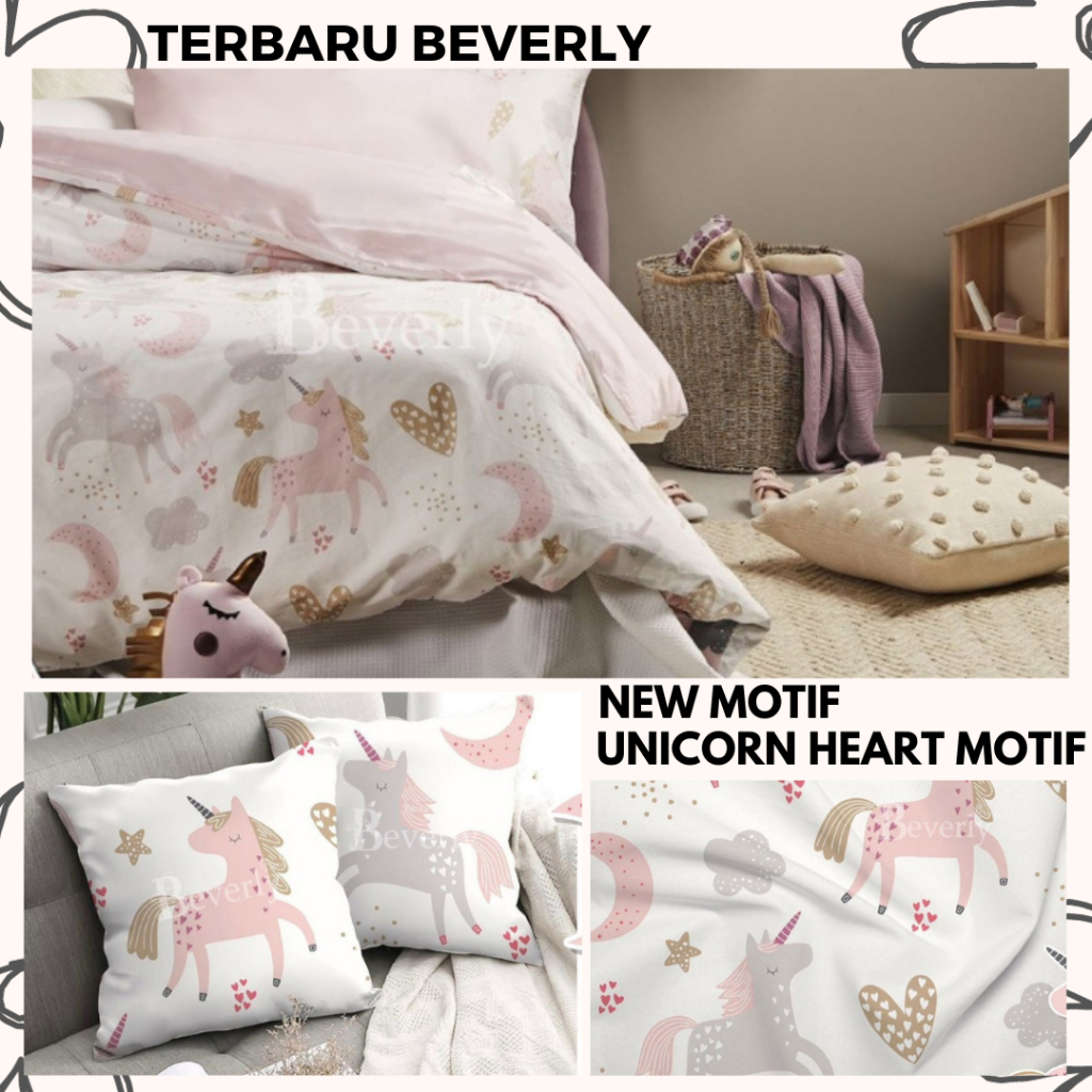 Jual SILIKI Sprei Set Katun CVC BEVERLY Motif Unicron Heart All Size