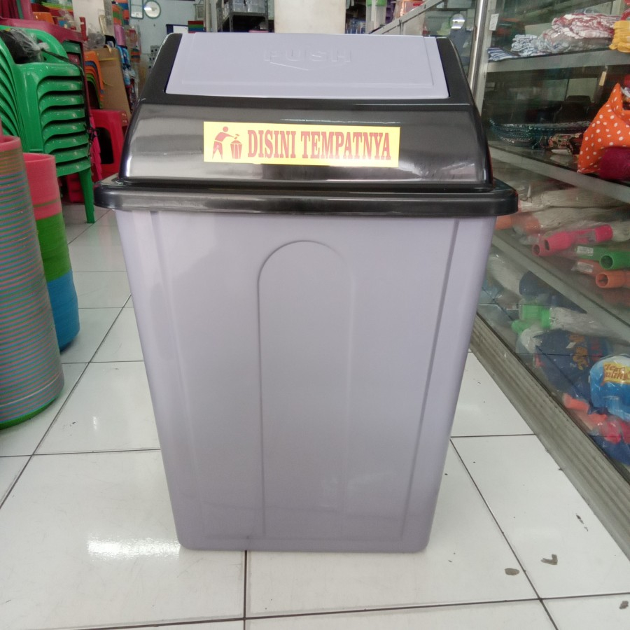 Jual TEMPAT SAMPAH 65 LITER YUTAKA GOYANG SEGI TUTUP ABU ABU Shopee