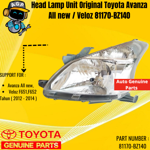 Jual Head Lamp Unit Original Toyota Avanza All New Veloz Bz