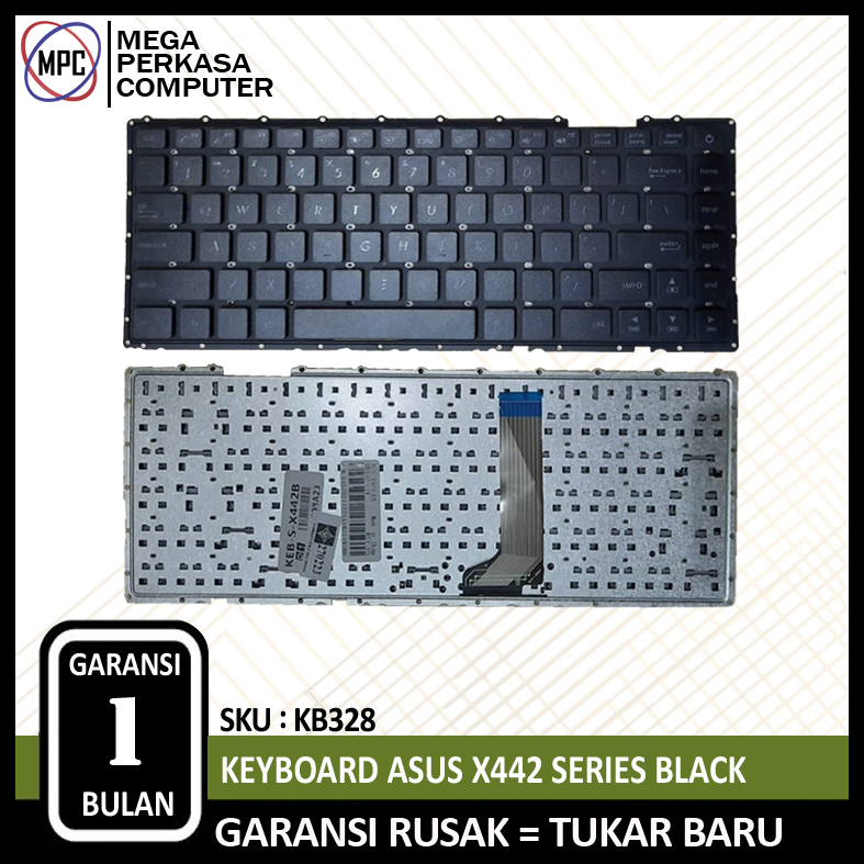 Jual Keyboard Asus VivoBook A442 A442u A442uf A442uq A442ur X442 Hitam