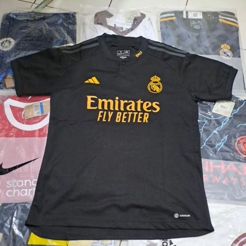 Jual Jersey Bola Pria Madrid Rd Hitam New Grade Ori Shopee