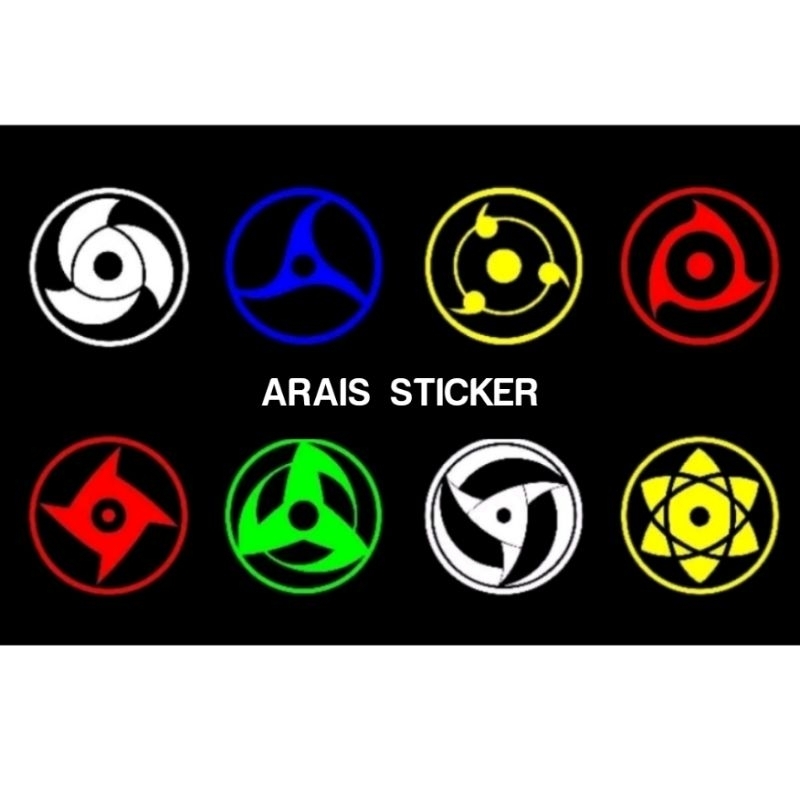 Jual Cutting Sticker Logo Karakter Anime Sharingan Naruto Konoha