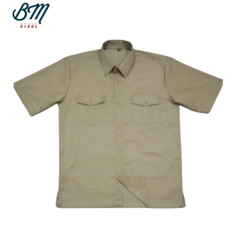 Jual Workshirt Kemeja Pria Lengan Pendek Seragam Pdh Pendek Seragam