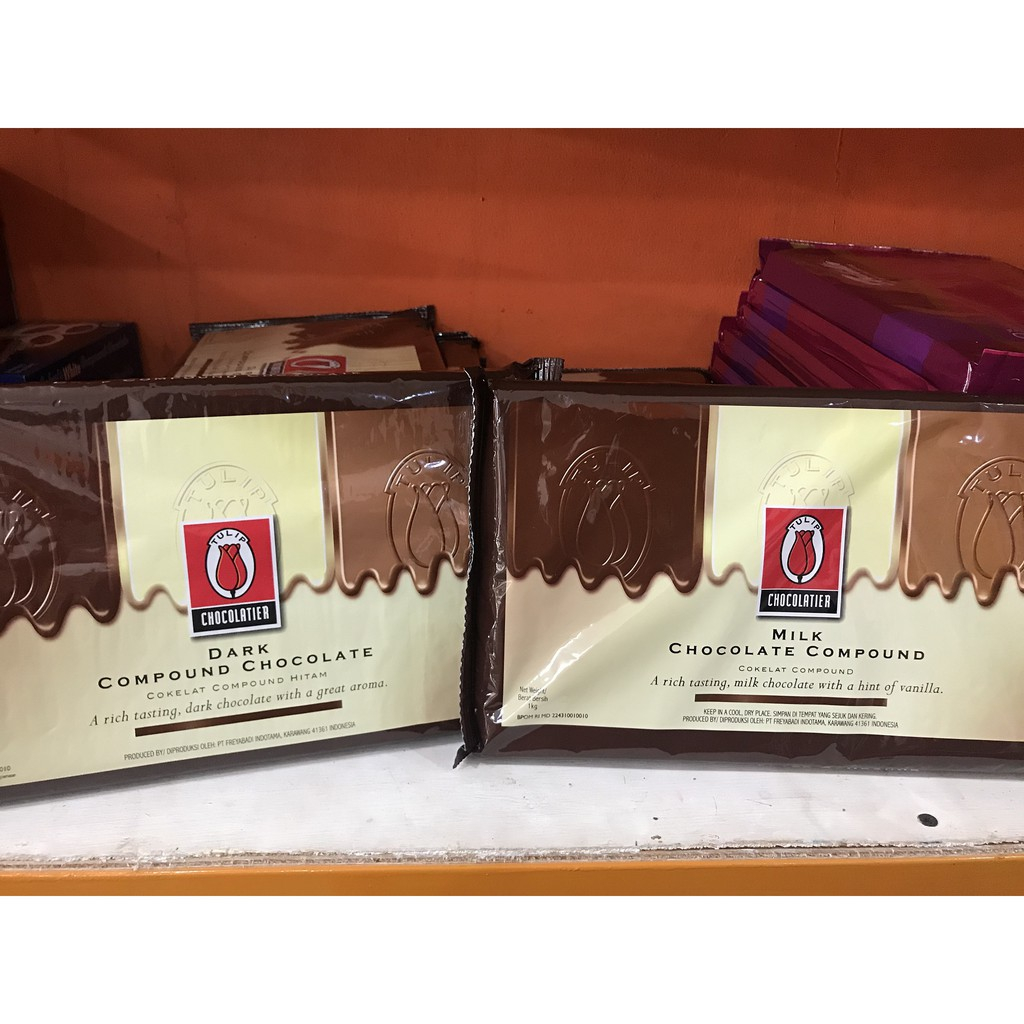 Jual Tulip Dark Chocolate Compound Dcc 1 Kg Coklat Blok Batangan