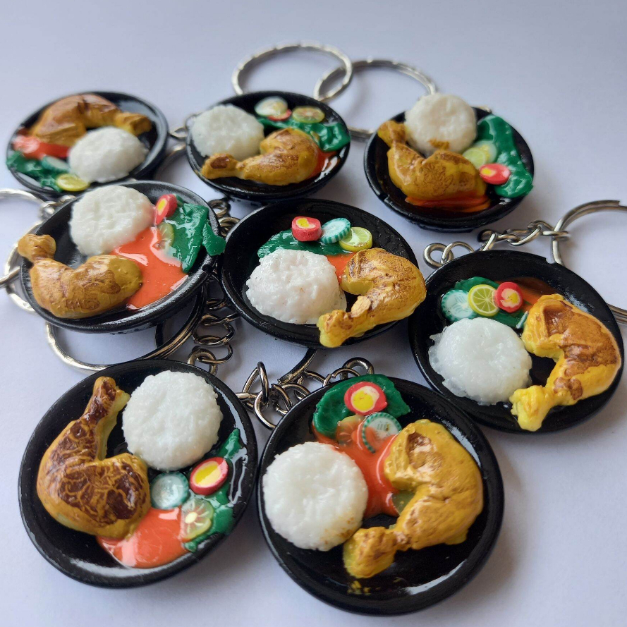 Jual Gantungan Kunci Miniatur Makanan Aksessories Tas Kotak Pensil