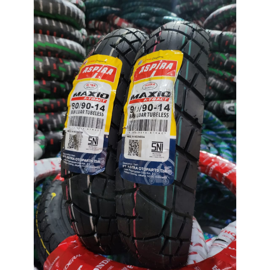 Jual BAN LUAR MOTOR RING 14 ASPIRA A TRACT 80 90 90 90 14 TUBELESS