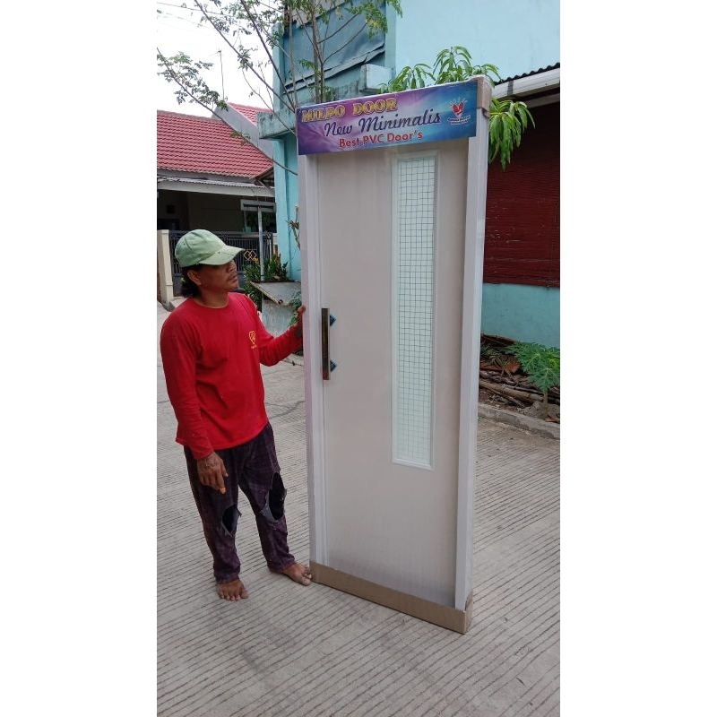 Jual Pintu Kamar Mandi Pvc Tebal Type Long Kaca Es Shopee Indonesia