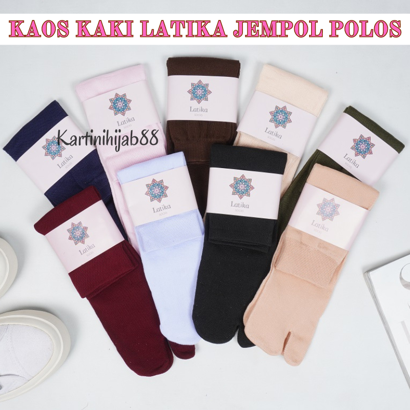 Jual Kaos Kaki Jempol Nilon Polos Premium Latika Sudah Kemas Lengkap