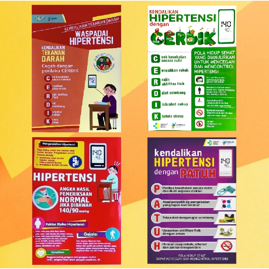 Jual Poster Hipertensi Paket 4 Poster Pilihan Hipertensi 1 Poster