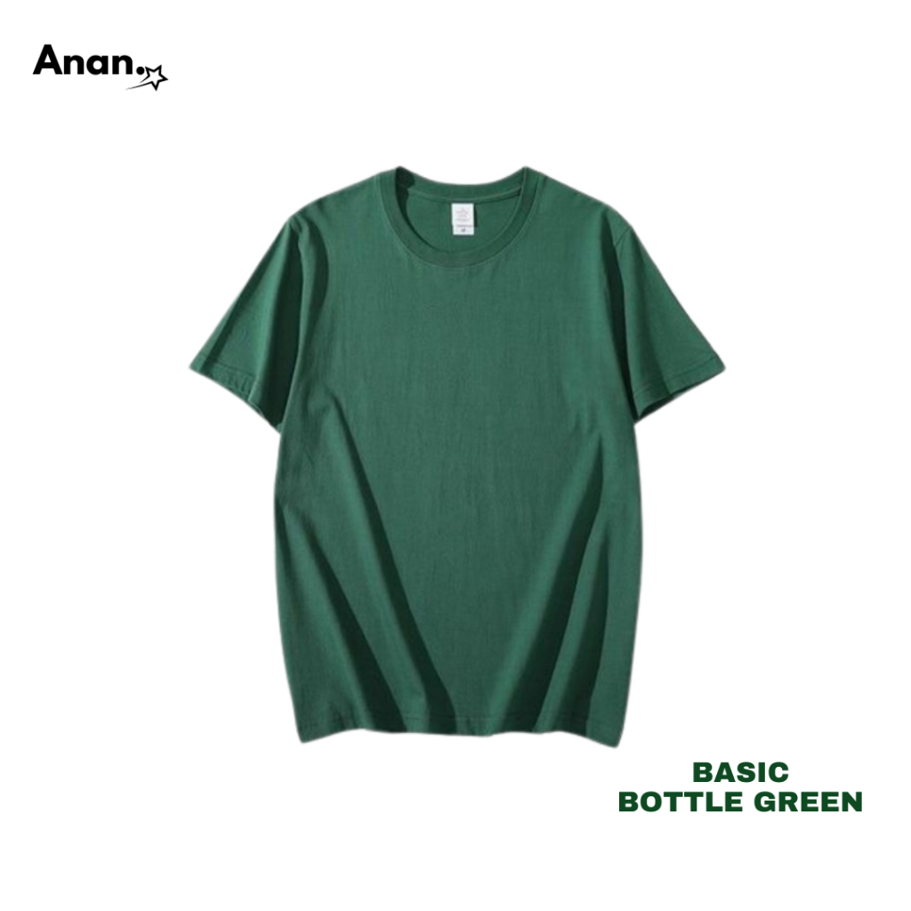 Jual Ananstar T Shirt Kaos Polos Oblong Pria Dewasa Basic Bottle Green