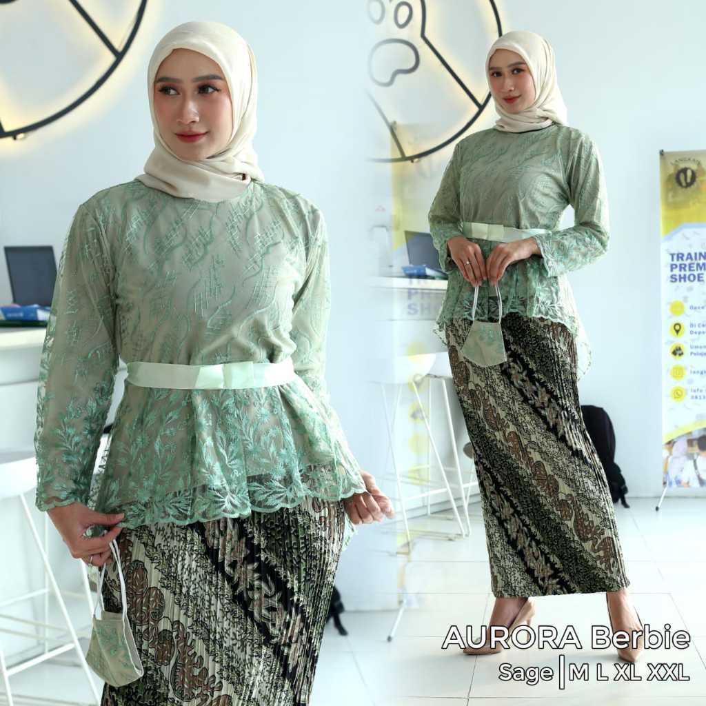 Jual COD Setelan Kebaya Blouse AURORA BERBIE Kebaya Modern