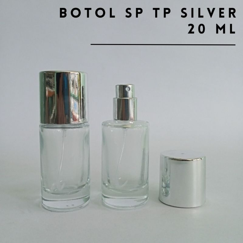 Jual BOTOL PARFUM SPRAY TP SILVER 20ML Botol Parfum Kosong Spray