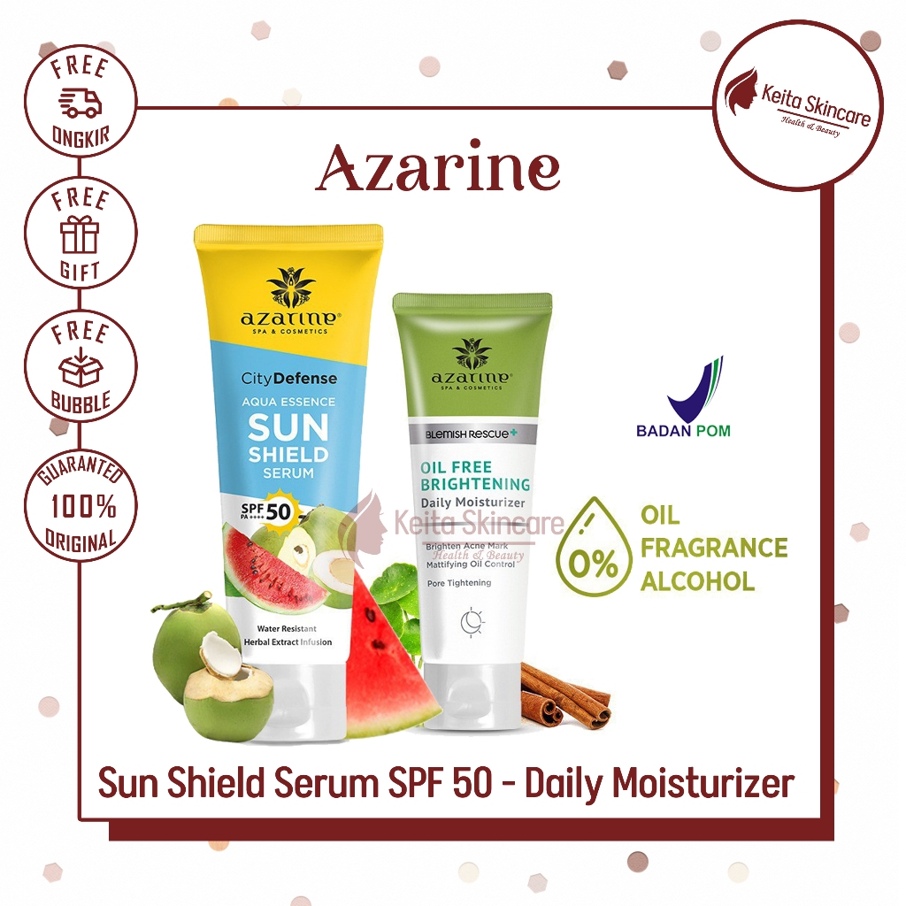 Jual Azarine Defense Aqua Essence Sun Shield Serum Spf Pa Ml