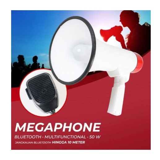 Jual Megaphone Pengeras Suara Toak Bluetooth Voice Recorder Microphone