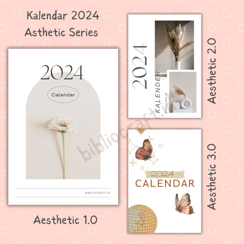 Jual Kalender Meja 2024 2025 Ukuran A5 Aesthetic Series Shopee