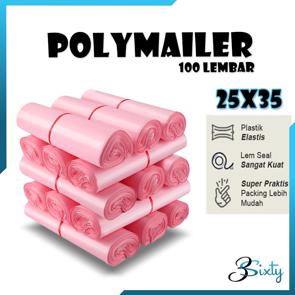 Jual Plastik Polymailer X Baby Pink Premium Tebal Lem Kantong