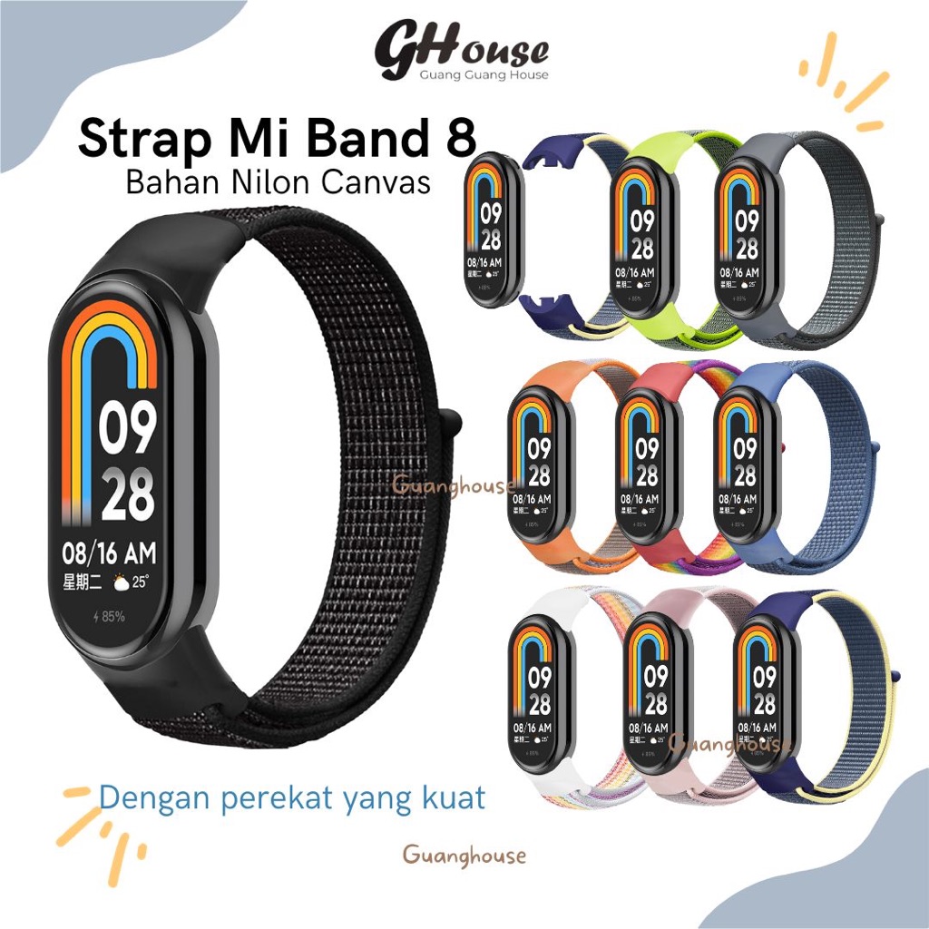 Jual Strap Xiaomi Mi Band Nylon Tali Pengganti Strap Mi Band Bahan