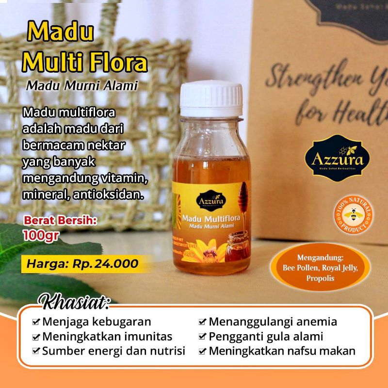 Jual AZZURA Madu Multiflora Asli Murni Dan Alami Shopee Indonesia