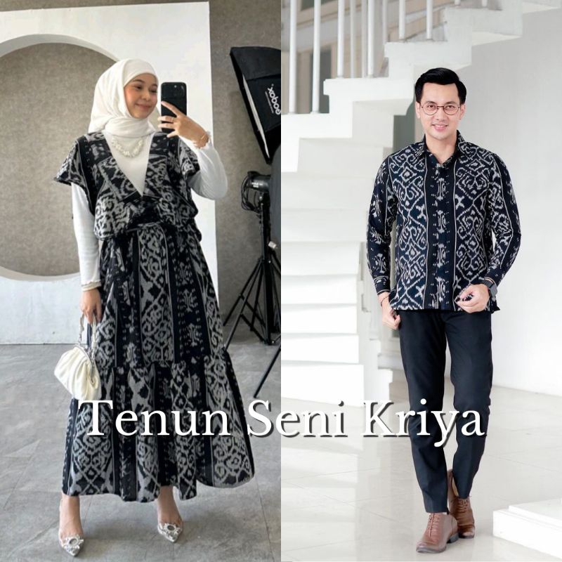 Jual READY STOK Set Baju Couple Tenun Kondangan Baju Couple