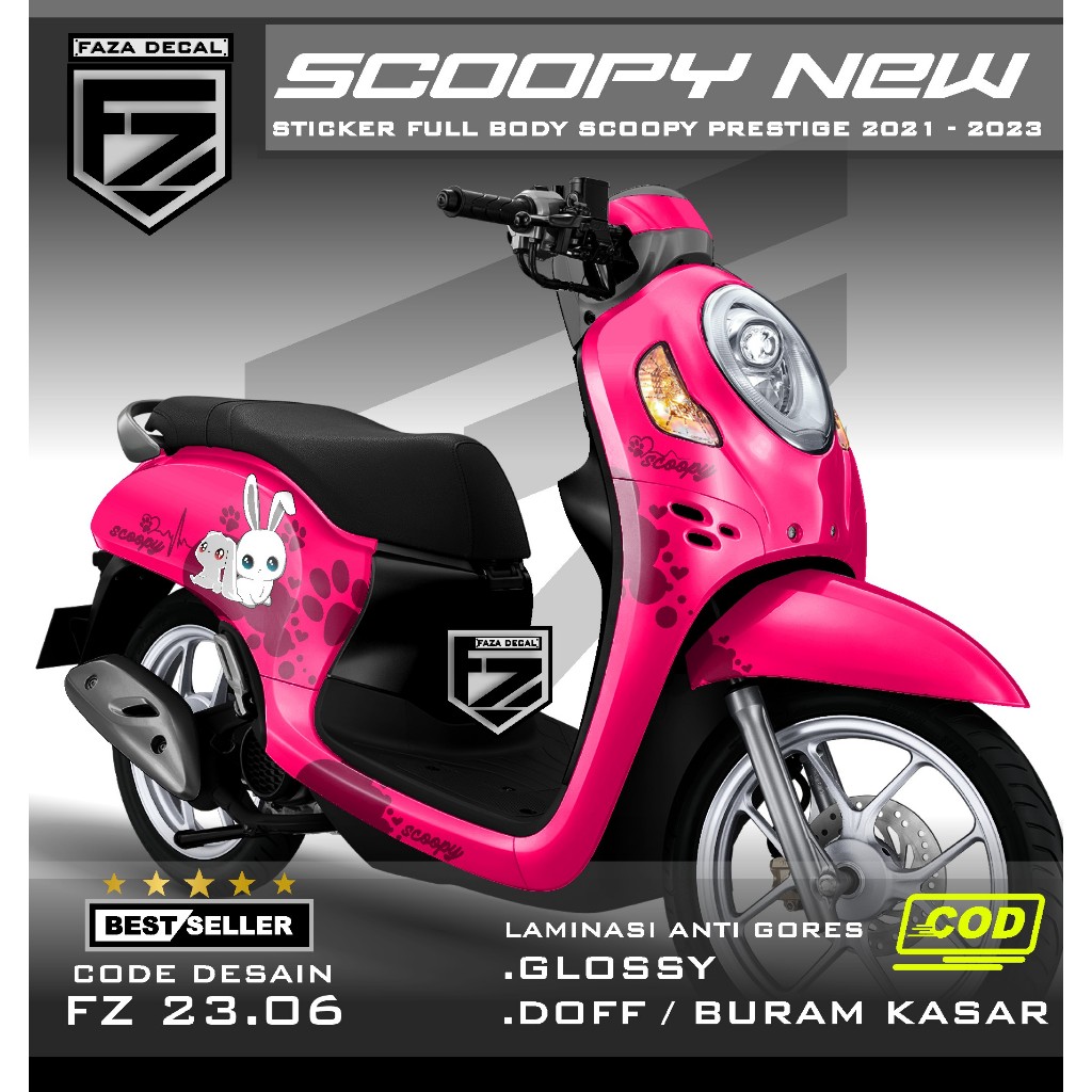 Jual Decal Scoopy Full Body Sticker Scoopy Full Body