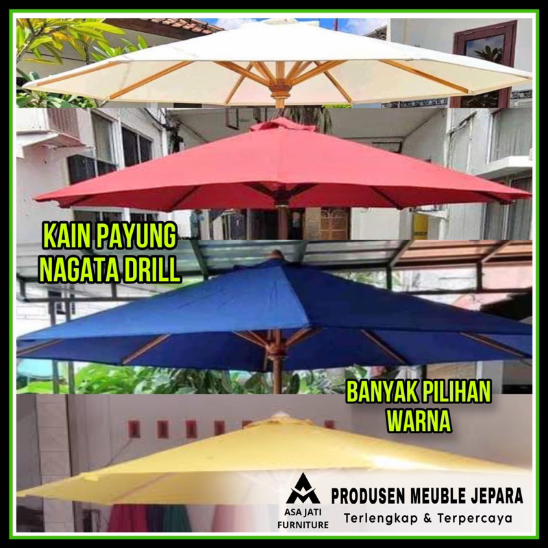 Jual Kain Tenda Payung Cafe Pantai Kain Payung Taman Nagata Drill