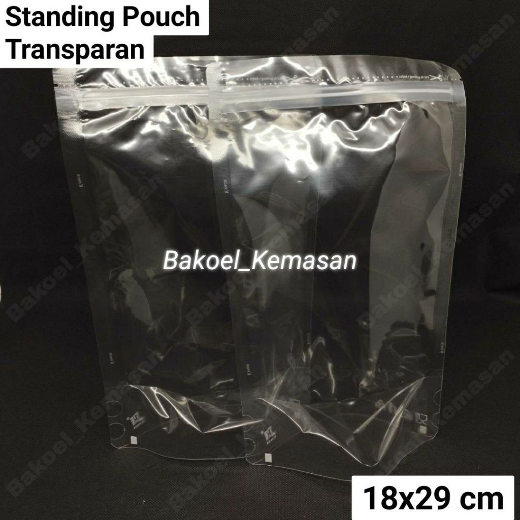 Jual Plastik Kemasan Standing Pouch LIGHTPACK 1100gr 18x29 Cm KLIp