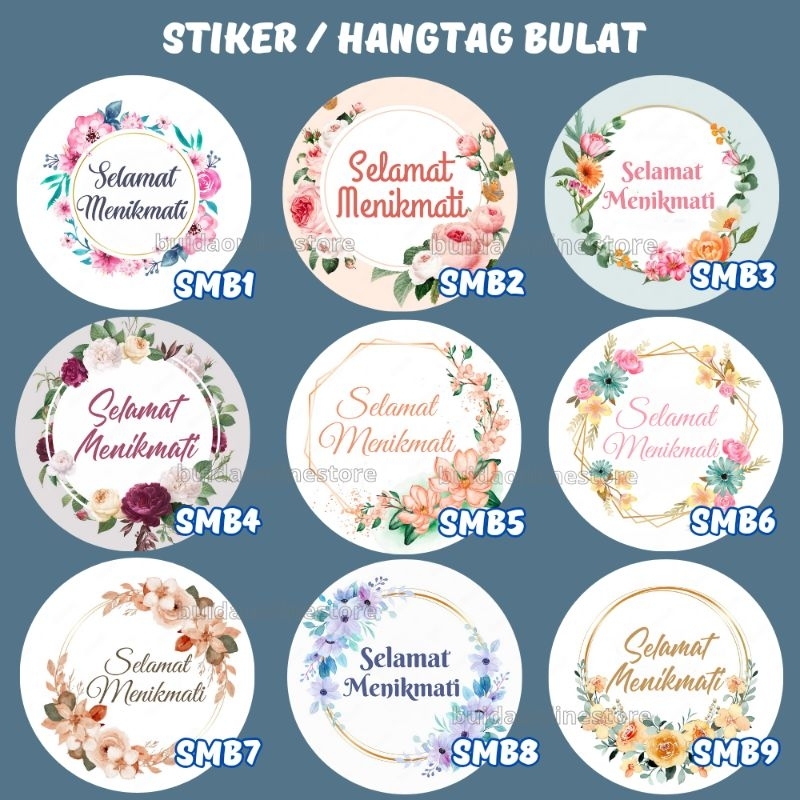 Jual Stiker Hangtag Bulat Selamat Menikmati Sticker Label Kemasan