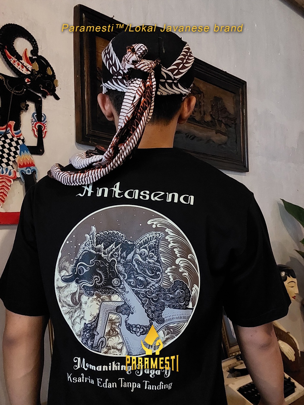 Jual Kaos Budaya Jawa Paramesti Wayang Antasena Lengan Pendek Shopee