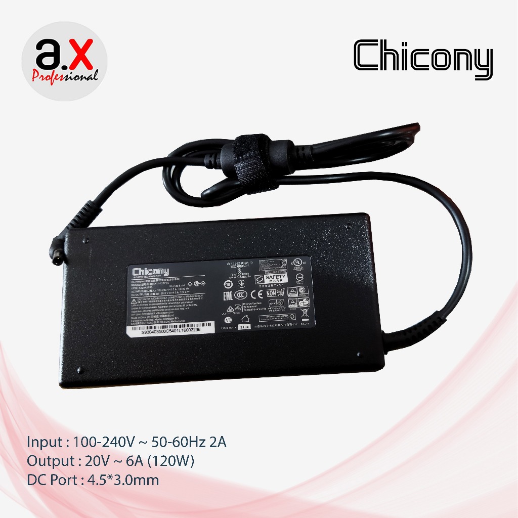 Jual Adaptor Charger Chicony 20V 6A 4 5 3 0 For MSI GF63 Thin