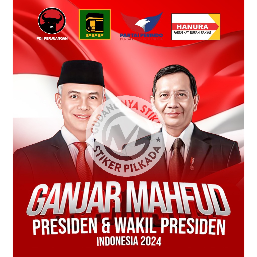 Jual Stiker Vinyl Capres Ganjar Mahfud Pilkada Pilpres