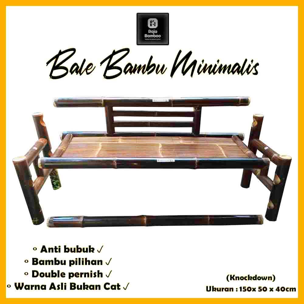 Jual Bale Bambu Hitam Minimalis Bench Bambu Hitam Bale Estetik