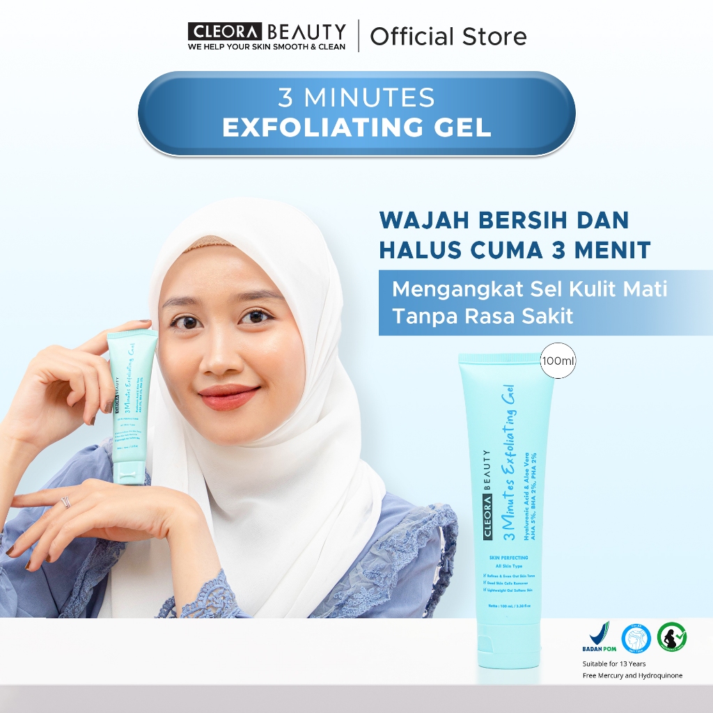 Jual Exfoliating Gel BIG 100ml Cleora Exfoliasi Wajah Untuk Wanita