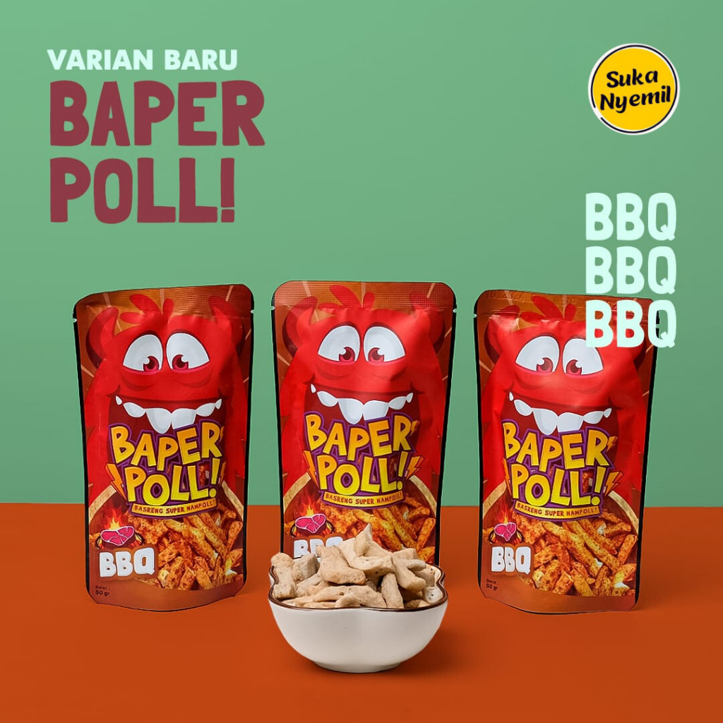 Jual SUKA NYEMIL Baper Basreng Super BBQ 50 Gram Jajanan Viral