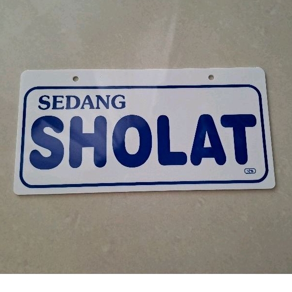 Jual Sign Label Acrylic Label Akrilik Medium Sedang Sholat Biru