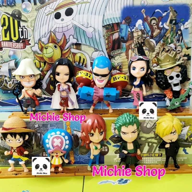 Jual Figure One Piece Set 10 Topper Anime Luffy Zoro Boa Hancock