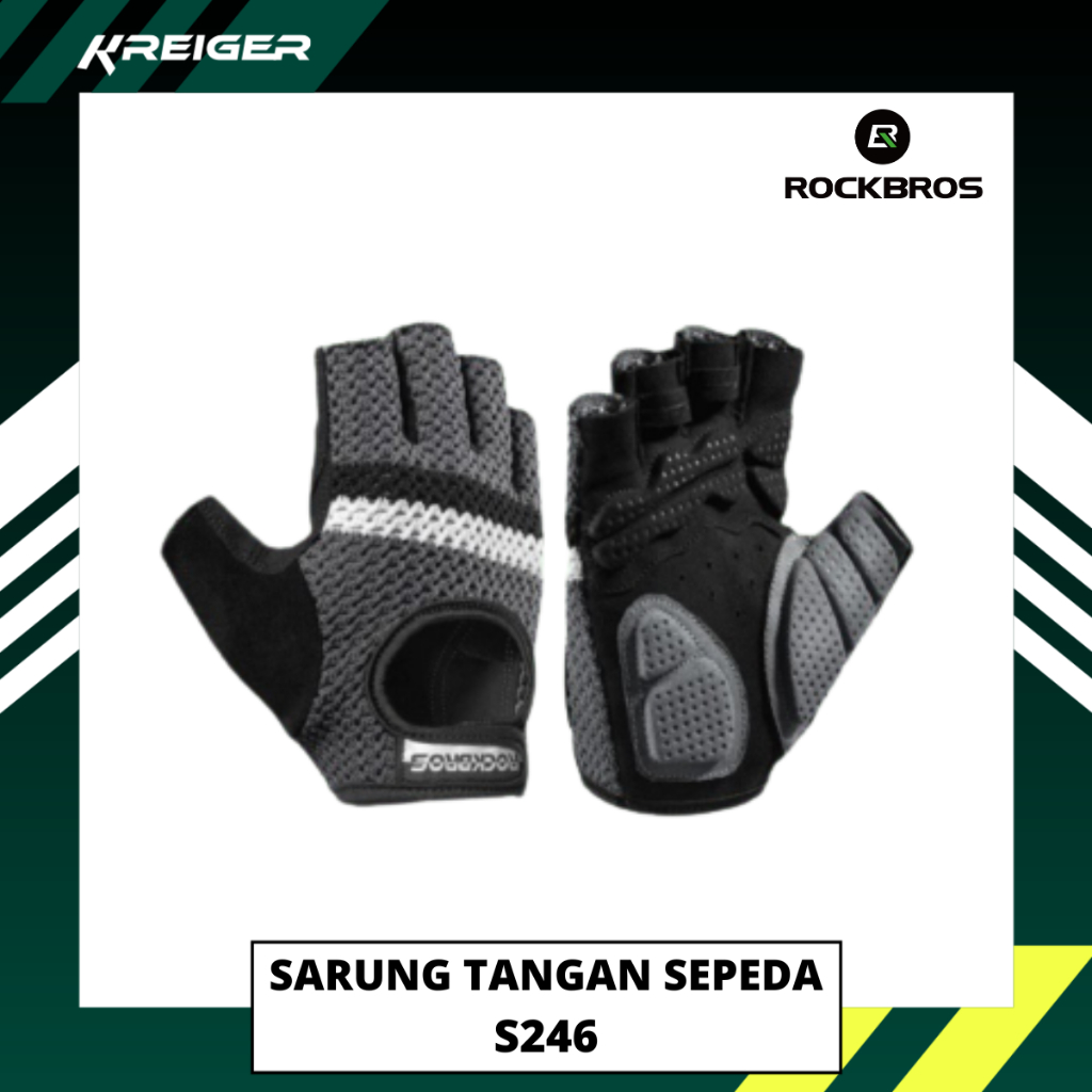 Jual Sarung Tangan Rockbros S246 Hand Glove Half Finger Pelindung