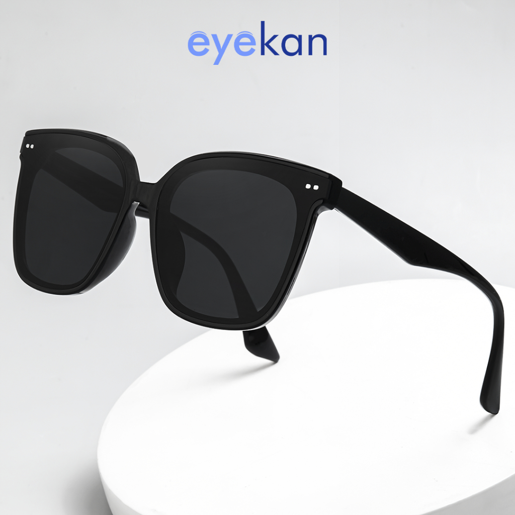 Jual Eyekan Kacamata Kotak Hitam Sunglasses Plastic Anti Uv Pria Wanita