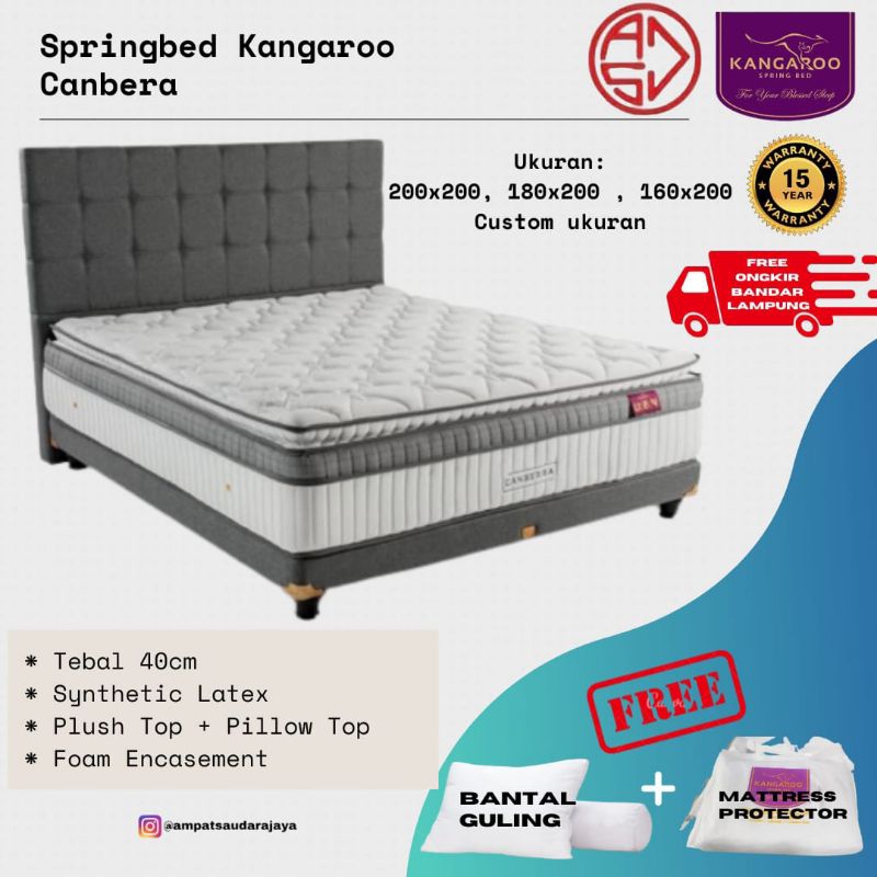 Jual Kangaroo Springbed Canberra Latex Kasur Springbed Matras Full