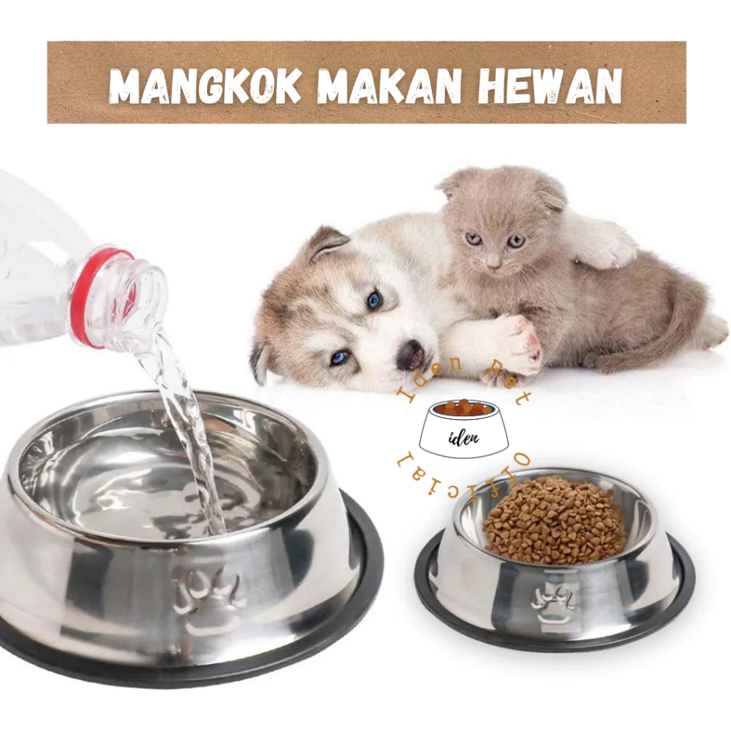 Jual Mangkok Kucing Stainless Tempat Makan Hewan Mangkuk Anjing